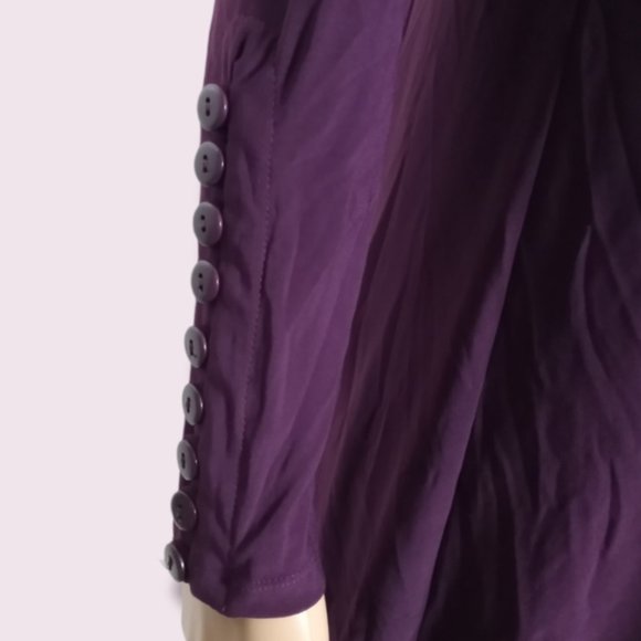 Purple Pretty Women Tunic Top Sz Small - Picture 4 of 6